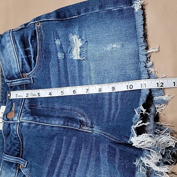 L.T.J. Letter to Juliet Size L Denim Blue Jean Cutoff Shorts, Gently Used Cond. - Picture 5 of 10